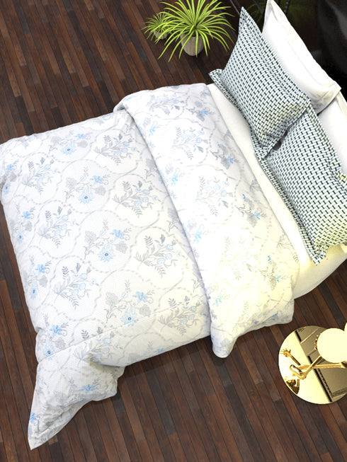 The White Moss DC London Double Bed 100% Cotton bedsheet with 2 pillow covers